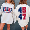 Trump 45 47 Varsity Shirt Trump 45 47 Republican Proud Conservative Shirt Patriotic America First MAGA Trump 2024 Shirt T-Shirts, Hoodie, Sweatshirt