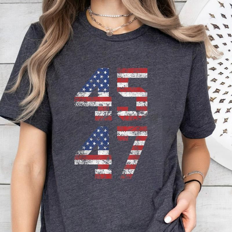 45 47 Shirt Trump 2024 Shirt Trump Supporter Shirt President Election Shirt 45 47 Trump President Republican T-Shirts, Hoodie, Sweatshirt