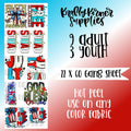 4th of July DTF Transfer Gang Sheet, 22 x 60 T-Shirts, Hoodie, Sweatshirt | GrindPrints.com