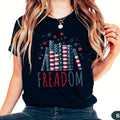 4th of July Freedom Reading Shirt, American Banned Book Shirt, Patriotic Book Person Gift for Librarian, Stars Stripes...