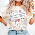 4th of July Shirt Women Fourth of July T Shirt Independence Day Tshirt Cute Doodle Shirt Patriotic Mama Shirt for July...