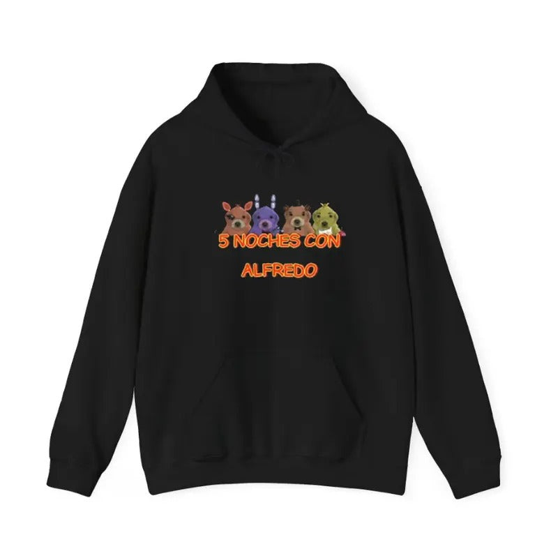 5 Noches Con Alfredo Hoodie Unisex Graphic Tee Hoodie Gift Cotton Menswear casual hoodie Sweatshirt | GrindPrints.com