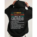 5 Things You Should Know About My Girlfriend Hoodie Casual Street Style Fleece Fabric Pullover Hooded Sweatshirt for...