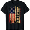 50 Years Old Vintage 1975 American Flag 50th Birthday Men T-Shirt Made in USA Hoodie, Sweatshirt | GrindPrints.com