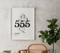 555 Angel Number, Change Angel Number Print, Trendy Wall Art Print, Alignment, Manifestation Energy Spiritual Poster,...