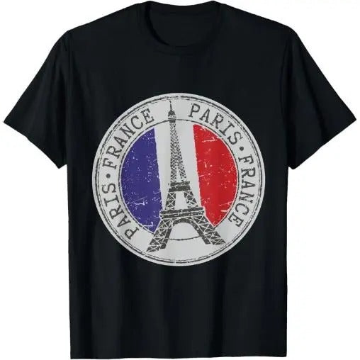 583 Paris France Eiffel Tower Travel T-Shirt T-Shirt Made in USA Hoodie, Sweatshirt | GrindPrints.com