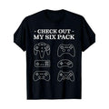 6 Six Pack Gamer 220g Funny Gamers Gift T-Shirt - Video made in usa Hoodie, Sweatshirt | GrindPrints.com