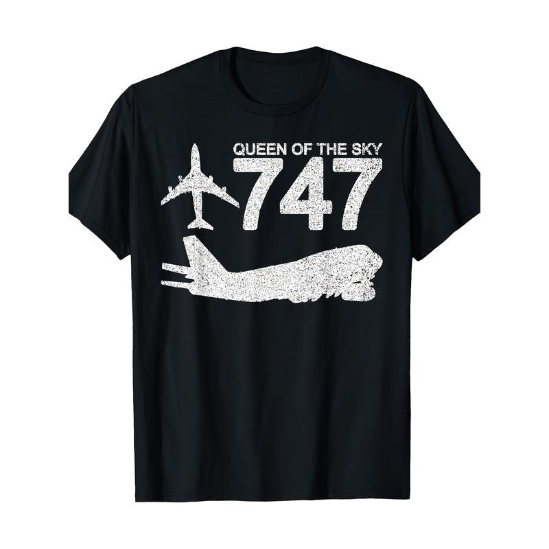 747 Jumbo Jet Aviation Plane Spotting T-Shirt Made in USA Hoodie, Sweatshirt | GrindPrints.com