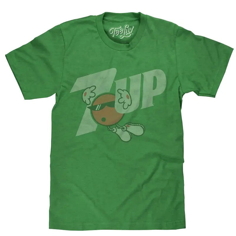 7UP Logo T-Shirt - Green Hoodie, Sweatshirt | GrindPrints.com