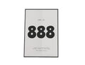 888 Angel Number Poster Print, Manifestation Spiritual Poster, Alignment Minimal Retro, 888 Wall Art, Dorm Room Decor,...
