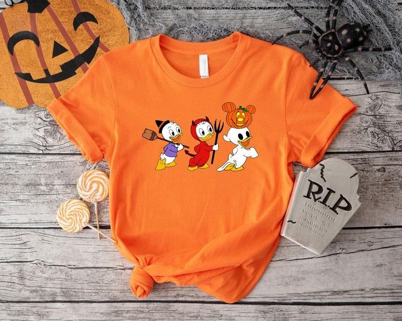 90s Halloween Sweatshirt,Halloween Ducks Shirt,Duck Sweater,Halloween Cartoon Sweatshirt,Spooky Season Shirt, Halloween...