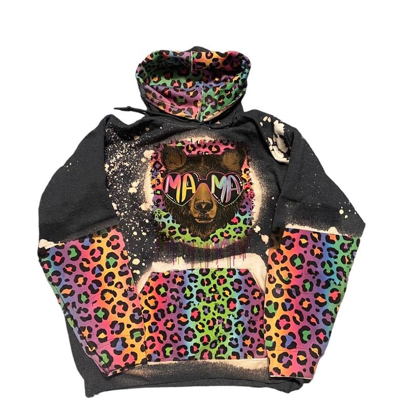 90s Neon Mama Bear Hoodie T-Shirts, Sweatshirt | GrindPrints.com