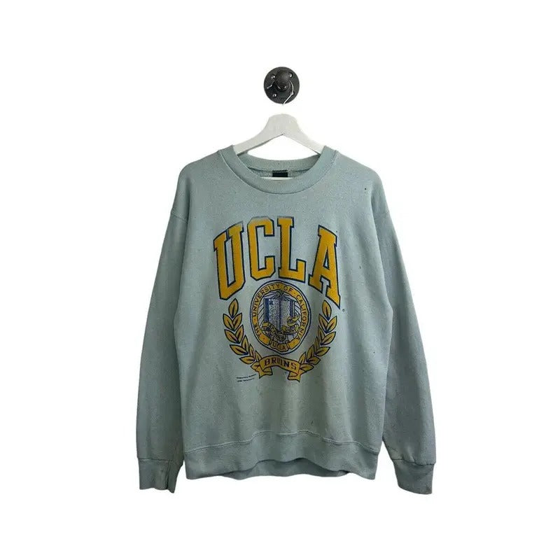 Vintage 80s/90s UCLA Bruins Collegiate Crest Front & Back Sweatshirt Size Large T-Shirts, Hoodie | GrindPrints.com