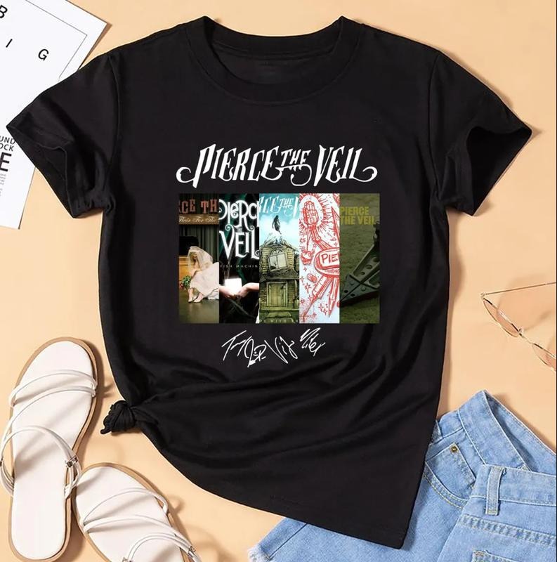 90s Vintage Pierceeeee Rock Band Shirt, 2025 The Veilll Fan Tee Hoodie, Sweatshirt | GrindPrints.com