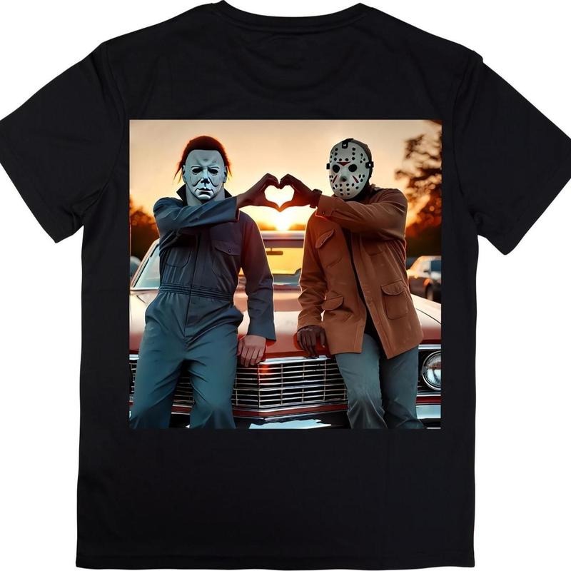 90s Vintage Retro Heart Hands Michael Jason Halloween Retro Horror Movie Shirt Michael Myers Shirt Comic Art Halloween Shirt Menswear Top Spooky Season T-Shirts, Hoodie, Sweatshirt