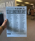 99 Reasons To Stay Another Day Mental Health Awareness Baby Blue Poster T-Shirts, Hoodie, Sweatshirt | GrindPrints.com