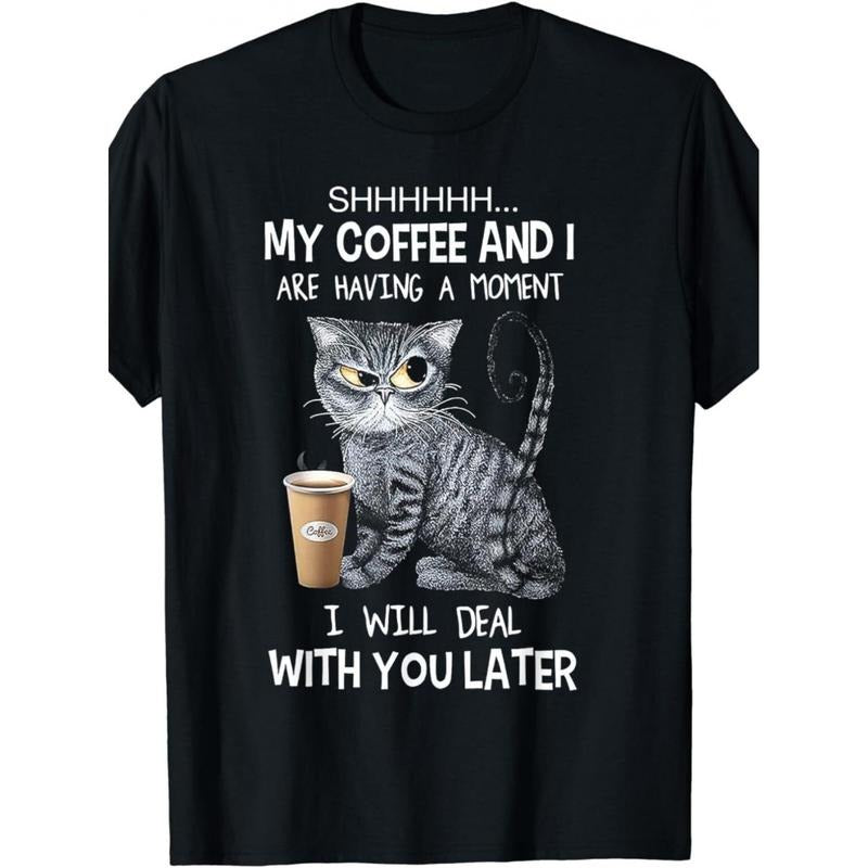 A Boo, My Coffee and the Cat I Am Having One Interesting Moments Are Not Men's and Women's T-shirts.  made in usa Hoodie,...