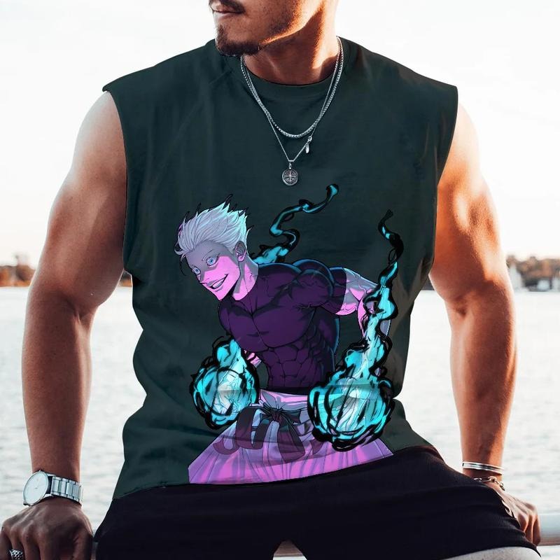 A Casual Anime Print Gym Tank Top for Every Anime Fan Who Loves to Workout in Style T-Shirts, Hoodie, Sweatshirt