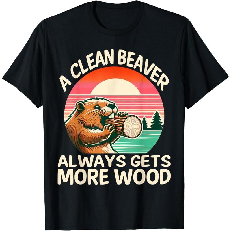 A Clean Beaver Always Gets More Wood Funny Adult Joke Men T-Shirt made in usa Hoodie, Sweatshirt | GrindPrints.com