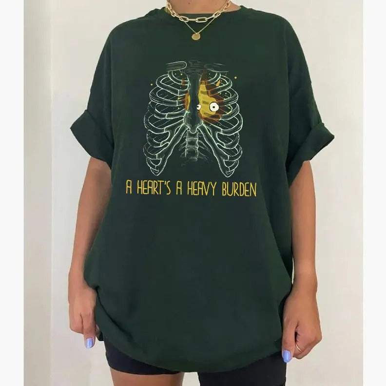 A Heart's A Heavy Burden T-shirt  | Sophie Hatter Quote | Miyazaki Shirt | Anime Shirt | Howls Castle Shirt | Anime...