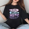 A Little More Like Jesus A Little Less Like Me Tee Pure Cotton Casual Street Style Crew Neck Short Sleeve T-Shirt Tops...