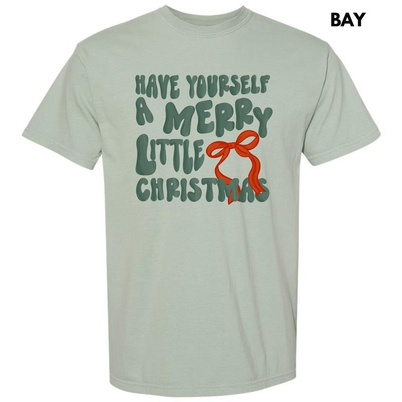 A Merry Little Christmas Comfort Colors T-Shirt 'NLB' Hoodie, Sweatshirt | GrindPrints.com