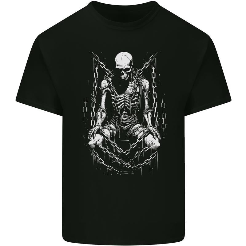 A Skeleton in Bondage Skull Horror Gothic Goth Mens Cotton T-Shirt Tee Top Made in USA Hoodie, Sweatshirt | GrindPrints.com