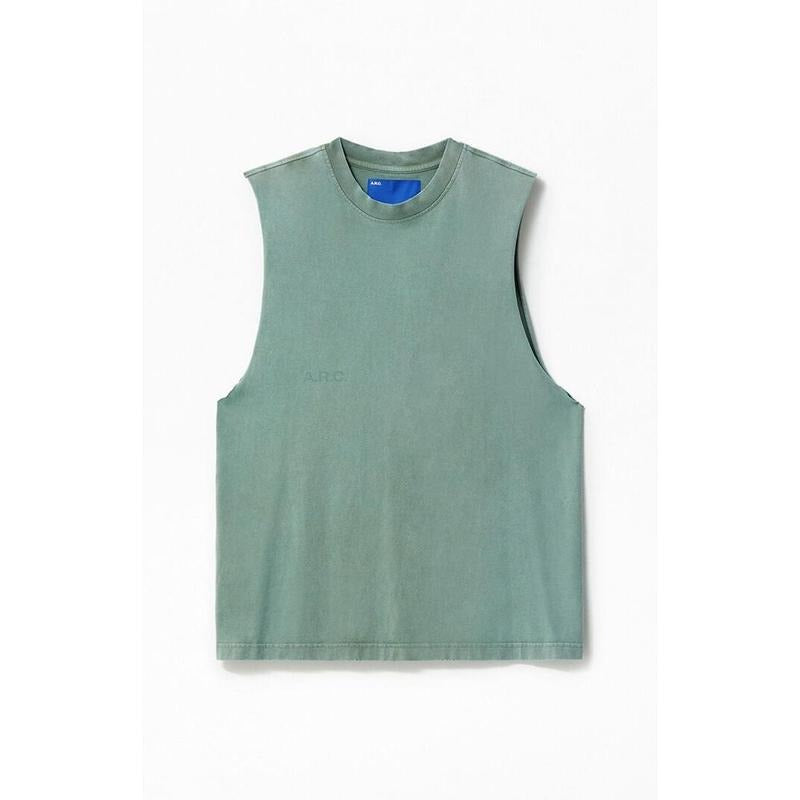 A.R.C. Men's Seafoam Vintage Wash Cut Off Muscle T-Shirt Hoodie, Sweatshirt | GrindPrints.com