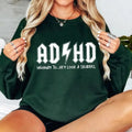 AD HD Highway to... Hey Look a Squirrel Hoodie, Motivational Hoodie, Dungeons and Dragons Dnd T-shirt, DnD Vintage Tee,...