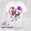 AJ 4 GS Hyper Violet Unisex T-Shirt, The Love Spinach Tees, Shirt To Match Sneaker color white Hoodie, Sweatshirt