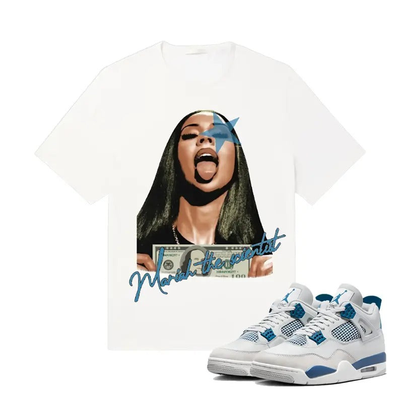 AJ 4 Military Blue Unisex Shirt , Mariah Science Shirt To Match Sneaker Hoodie, Sweatshirt | GrindPrints.com