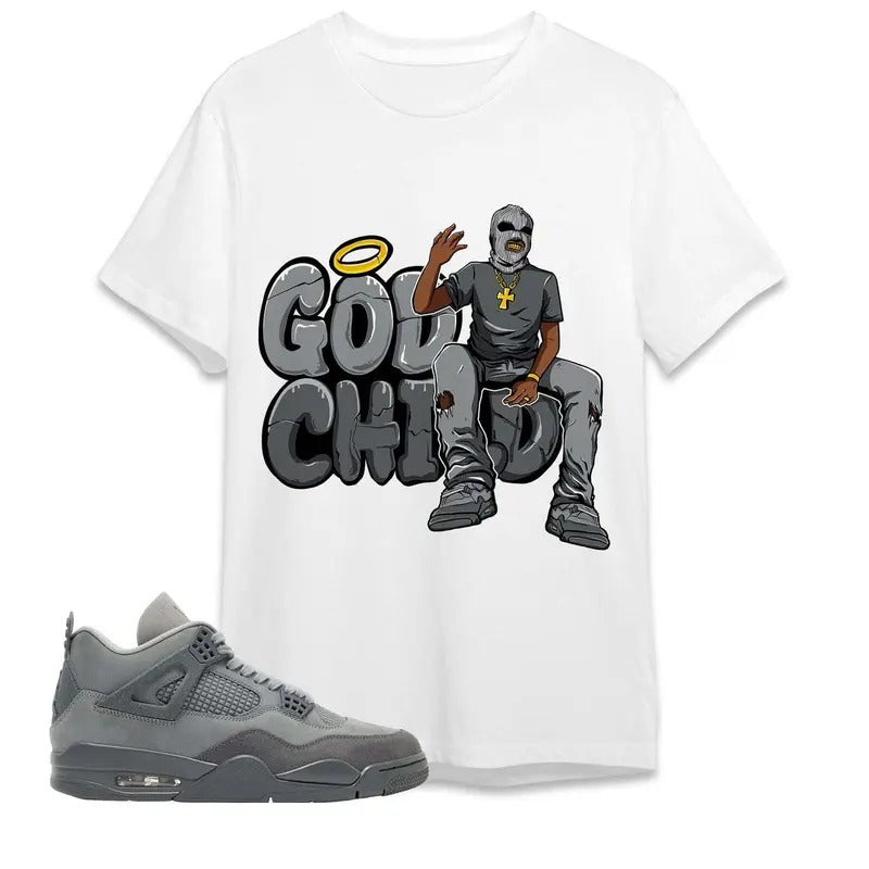 AJ 4 Pari Unisex T-Shirt, God Child, Shirt To Match Sneaker, Back To School Gift Hoodie, Sweatshirt | GrindPrints.com
