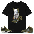 AJ5 Toy, Shirt to match A J 4 Retro SE Craft Medium Olive, A J 5 olive, Shirt to matching Sneaker Hoodie, Sweatshirt