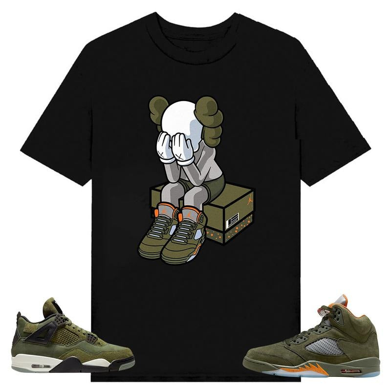 AJ5 Toy, Shirt to match A J 4 Retro SE Craft Medium Olive, A J 5 olive, Shirt to matching Sneaker Hoodie, Sweatshirt