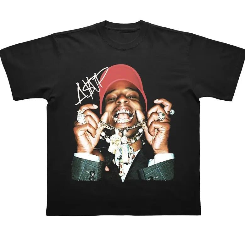 ASAPPP Graphic T-Shirt, Rapper, Concert, Merch Hoodie, Sweatshirt | GrindPrints.com