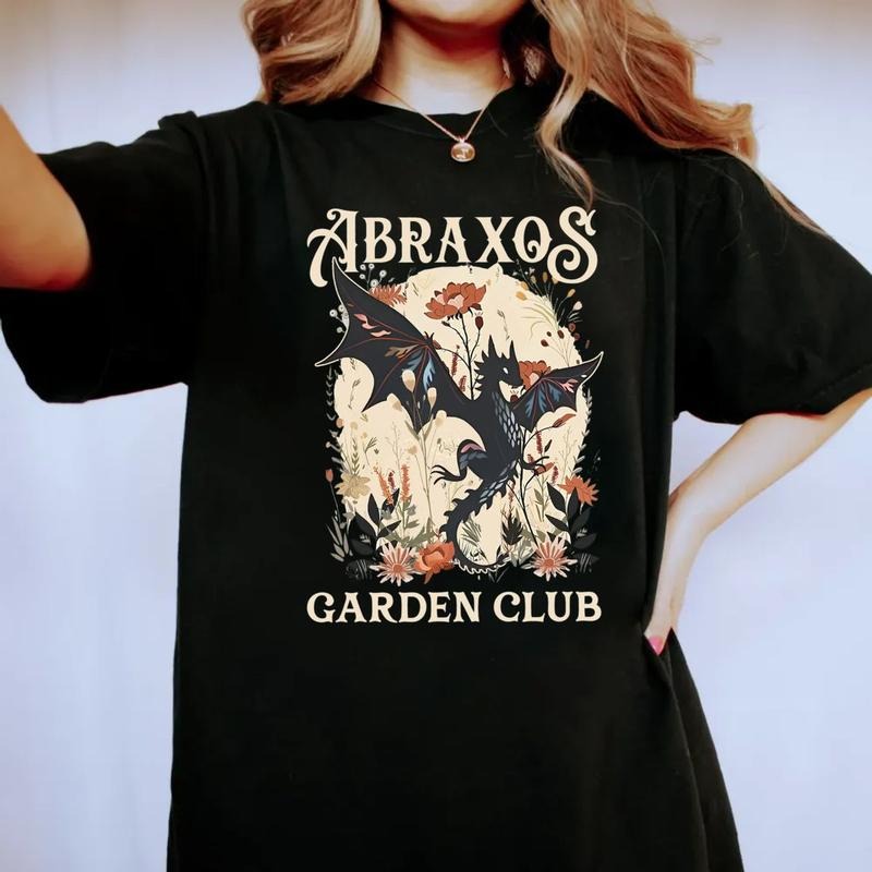 Abraxos Flower Garden Club Shirt, Throne Of Glass Flower Shirt, Throne Of Glass Tees, Fantasy Book Lover Shirt, Bookish...