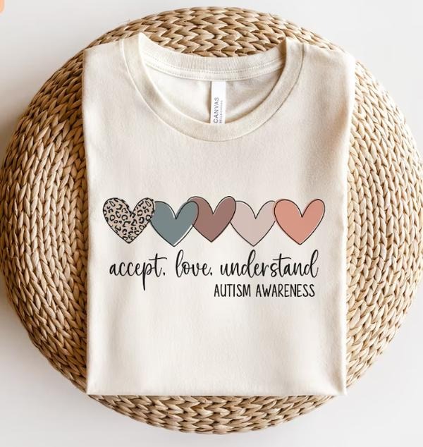 Accept Love Understand Autism Acceptance Shirt Autism Awareness Mom Shirt Hoodie, Sweatshirt | GrindPrints.com