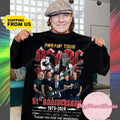 Acdc 51st Anniversary 1973-2024 Thank You For The Memories Signatures Shirt, 2024 Ac Dc Pwr Up World Tour1 Hoodie, Sweatshirt