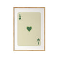 Ace Of Hearts Poster, Green Retro Wall Art, Bar Cart Wall Decor Art, Gifts For Her Women Wall Art Decor, Poster Prints No...