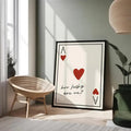 Ace of Hearts Poster, Bedroom Poster | Hallway Wall Art | Living Room Print | New Home Gift | Paper Anniversary T-Shirts,...