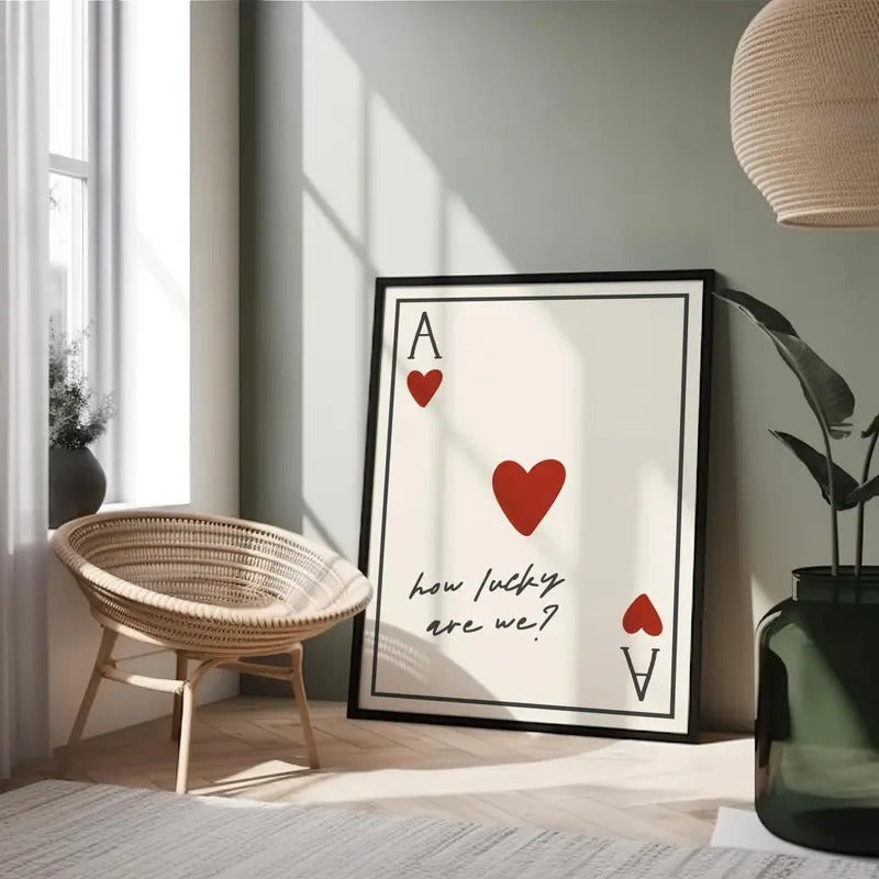 Ace of Hearts Poster, Bedroom Poster | Hallway Wall Art | Living Room Print | New Home Gift | Paper Anniversary T-Shirts,...