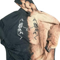 Acid washed 2 toned skelly hoodie or crew T-Shirts, Sweatshirt | GrindPrints.com