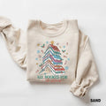 Acotar All Booked For Christmas Shirt, Bookworm Christmas Sweater, Christmas Book Tree Sweatshirt, Booktok Christmas,...