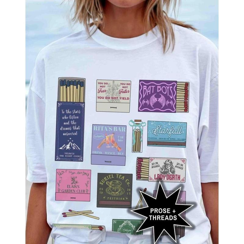 Acotar Matchbox Collage Shirt, Acotar Merch Velaris Sarah J Maas Sjm Gifts Bat Boys You Do Not Yield Lady Death Booktok...