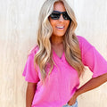 Adored By You Hot Pink Ribbed Top T-Shirts, Hoodie, Sweatshirt | GrindPrints.com
