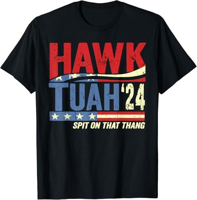 Humor Shirts Hawk Tuah 24 Spit That Thang Retro Classic Casual Cotton T-Shirts, Hoodie, Sweatshirt