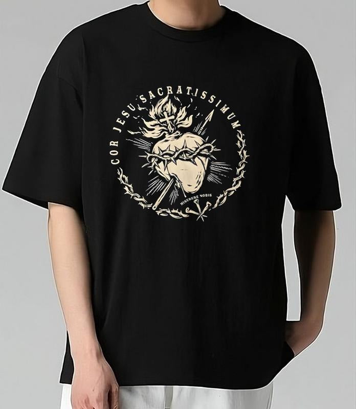 Sacred Heart Jesus Street Cotton Lightweight Soft T-Shirts, Hoodie, Sweatshirt