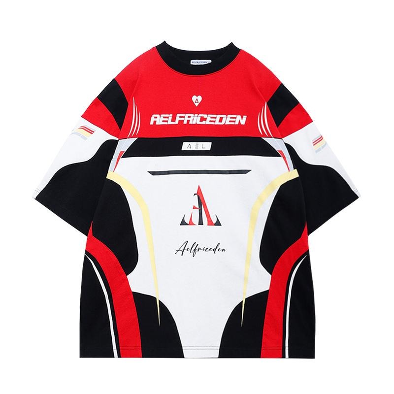 Aelfric Eden Color Blocking Print Racing Tee Hoodie, Sweatshirt | GrindPrints.com