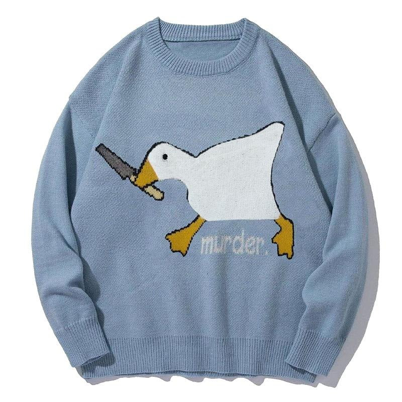 Aelfric Eden Cute Murder Goose Pattern Knit Sweater T-Shirts, Hoodie, Sweatshirt | GrindPrints.com