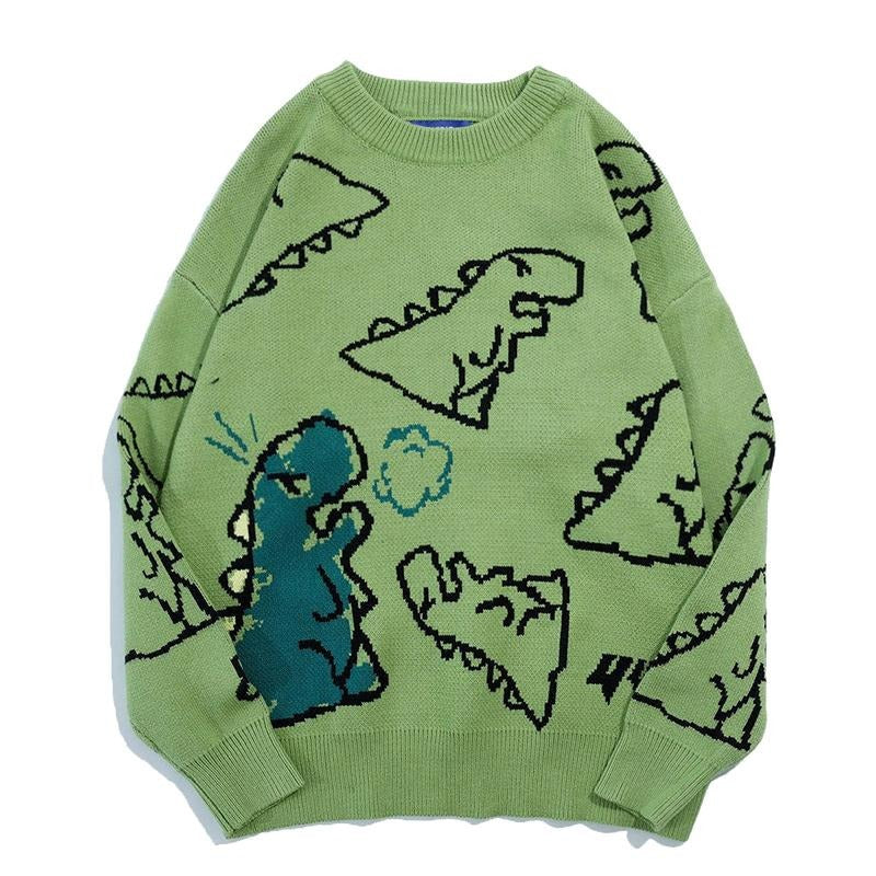 Aelfric Eden Dinosaur Cartoon Pattern Knit Sweater T-Shirts, Hoodie, Sweatshirt | GrindPrints.com